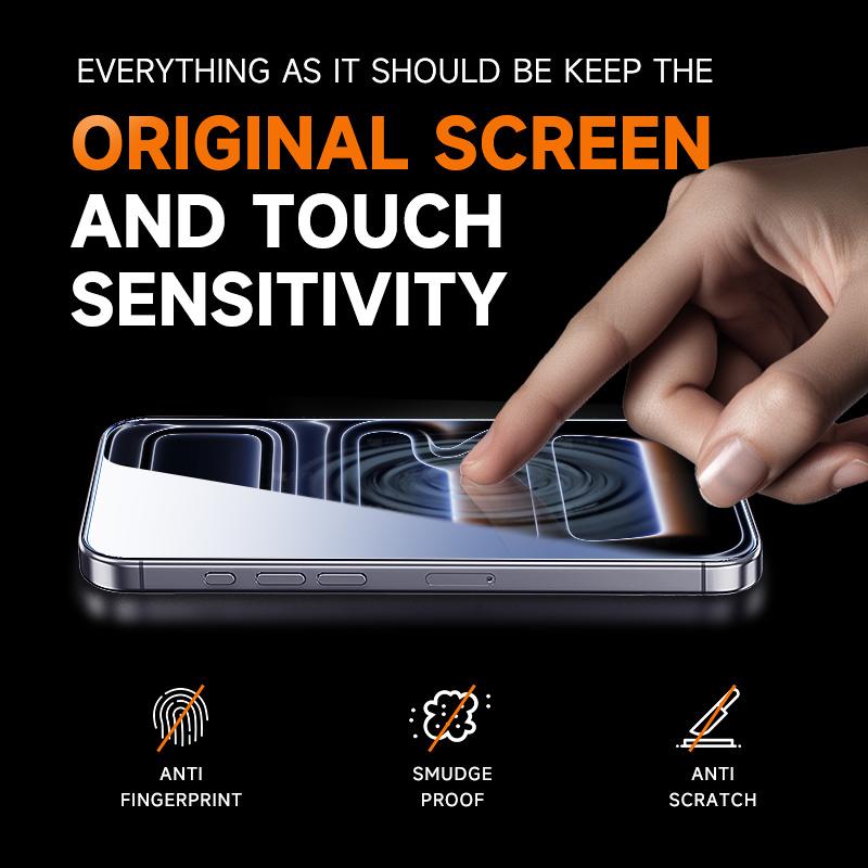Privora HD Clear Privacy Screen Protector – Anti-Fingerprint Dust-Free Bubble-Free Glass, 2 Pack