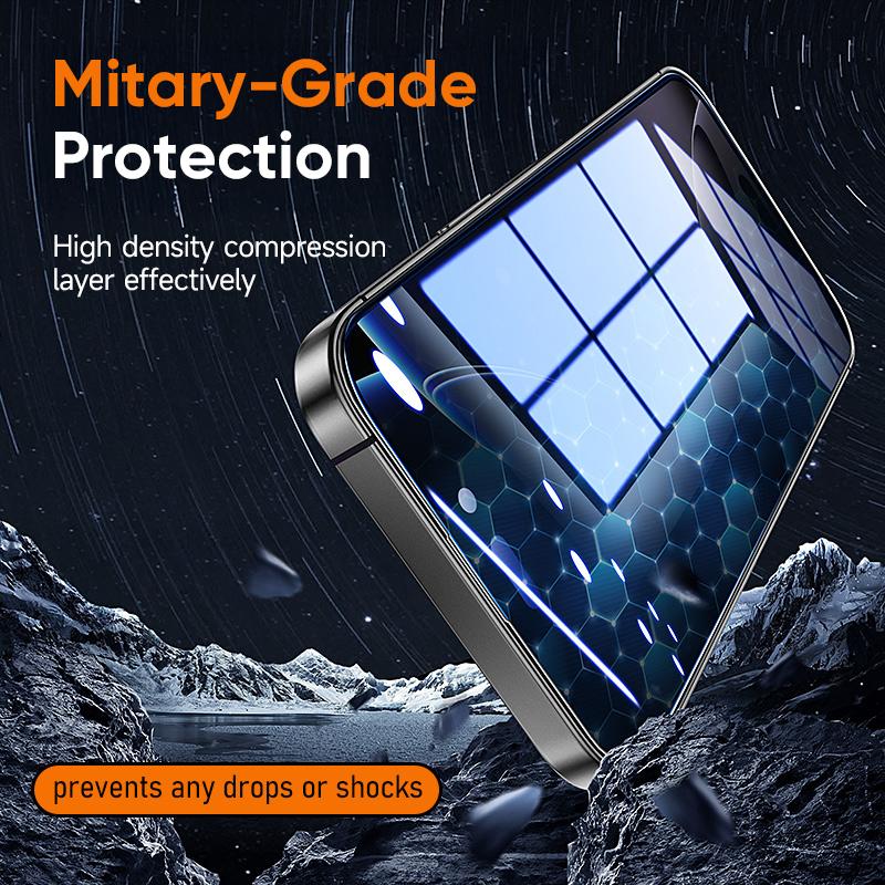 Privora HD Clear Privacy Screen Protector – Anti-Fingerprint Dust-Free Bubble-Free Glass, 2 Pack