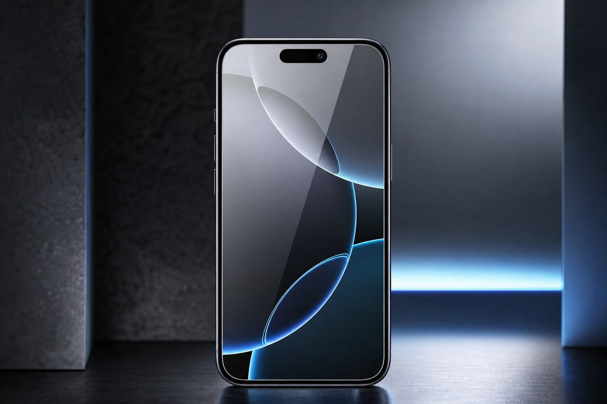 Clear front view on iPhone privacy screen protector